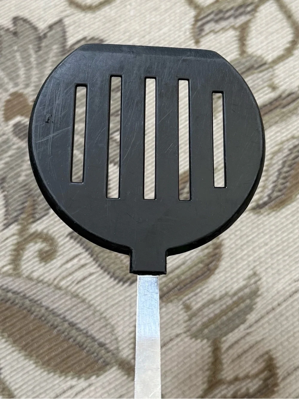 Vintage Spatula Wide Slotted Kitchen Cooking Utensil Black Stainless Taiwan